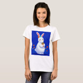 T-shirt Easter Bunny with Blue Background  (Devant entier)