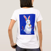 T-shirt Easter Bunny with Blue Background  (Dos)