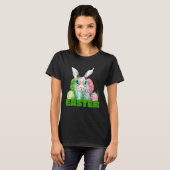 T-shirt Easter Bunny with Glasses Egg Hunting (Devant entier)