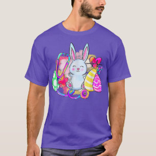 T-shirt Easter Bunny With Stethoscope And Easter Eggs Nurs