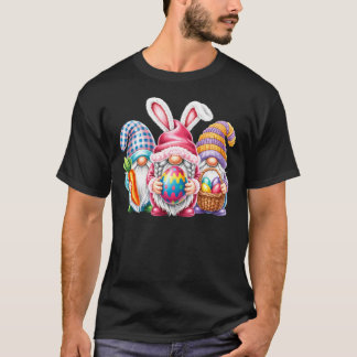 T-shirt Easter Cute Gnomes Crew Bunny Ears Egg Hunt 