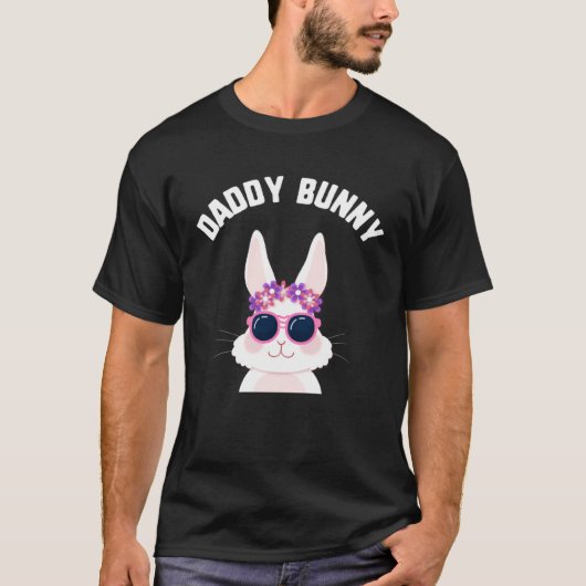 T-shirt Easter Daddy Bunny Sunglasses Candy kids Spring E (Devant)