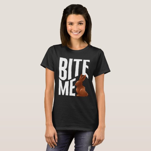 T-shirt Easter Day Bite Easter Bunny  Rabbit Easter Bunny  (Devant entier)