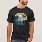 T-shirt Easter Day Bunny Rabbit Easter Eggs Abduction UFO (Devant)