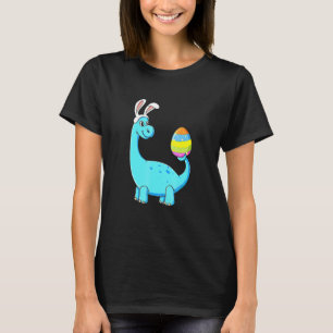 T-shirt Easter Day T Rex Dino Rabbit Ears With Egg Boys