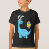 T-shirt Easter Day T Rex Dino Rabbit Ears With Egg Boys (Devant)