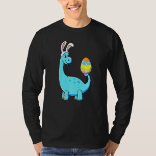 T-shirt Easter Day T Rex Dino Rabbit Ears With Egg Boys