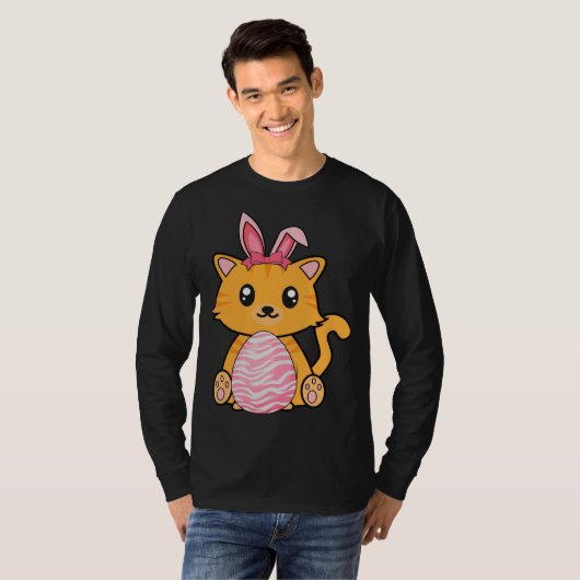 T-shirt Easter Egg Hunt Bunny Ear Cat Easter Day 2023 (Devant entier)