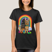 T-shirt Easter Eggs Yorkshire Terrier Bunny Yorkie Dog (Devant)