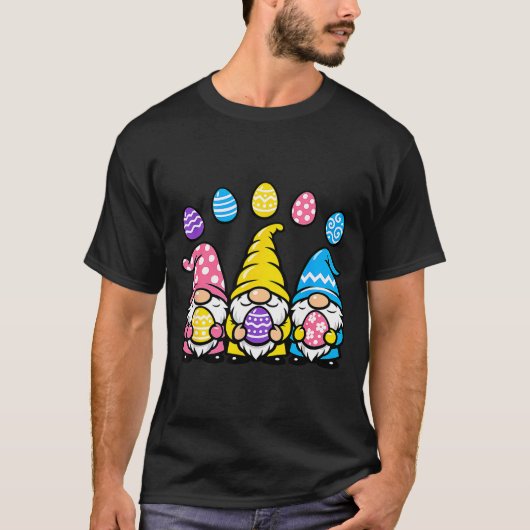 T-shirt Easter gnome egg trio cute spring  (Devant)
