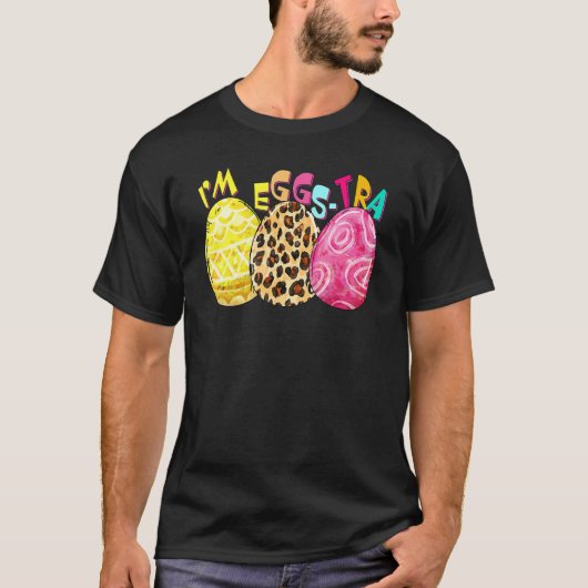 T-shirt Easter Im Eggstra Femmes Léopard Oeufs Graphique 1 (Devant)