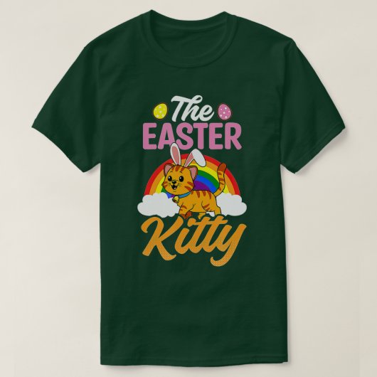 T-shirt Easter Kitty Design Easter Cat (Design devant)