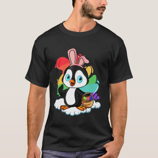 T-shirt Easter Penguin Easter Hunt Eggs Bunny Penguin  Eas (Devant)