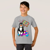 T-shirt Easter Penguin with Colored Eggs (Devant entier)