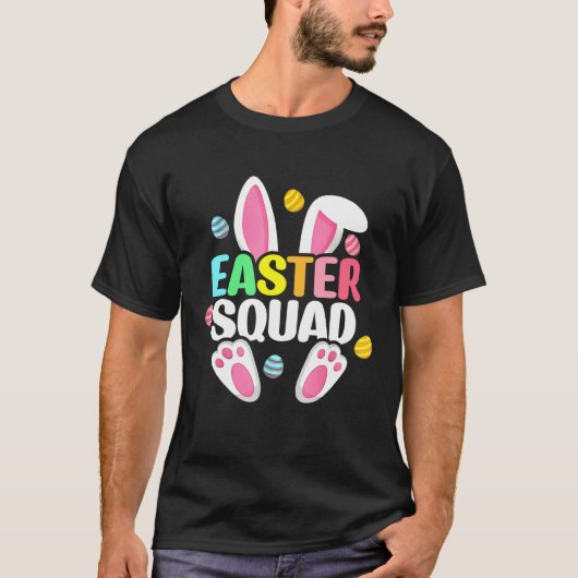 T-shirt Easter Squad Bunny Ear Eggs Hunting Family Matchin (Devant)