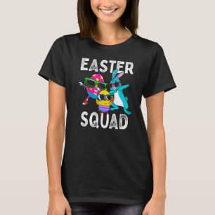 T-shirt Easter Squad Dabbing Bunny Chick Egg Chasse Match
