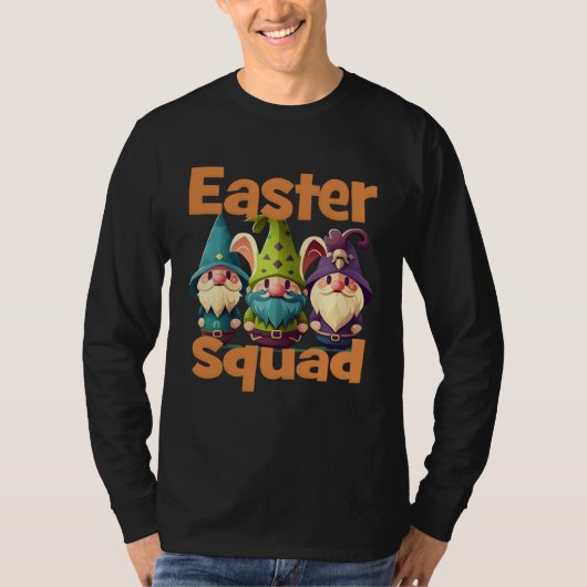 T-shirt Easter Squad Family Matching Gnomes Bunny Egg Hunt (Devant)