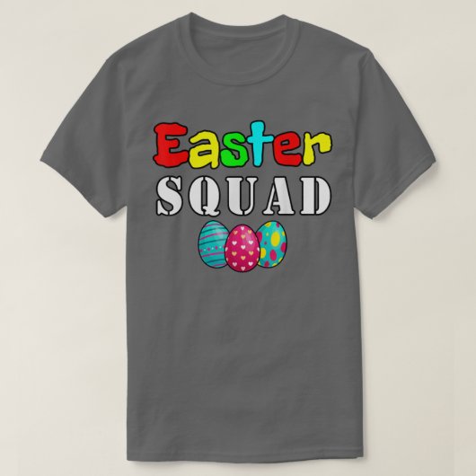 T-shirt Easter Squad Oeufs de Pâques Drôle (Design devant)