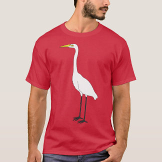 T-shirt Eastern Great Egret on Black