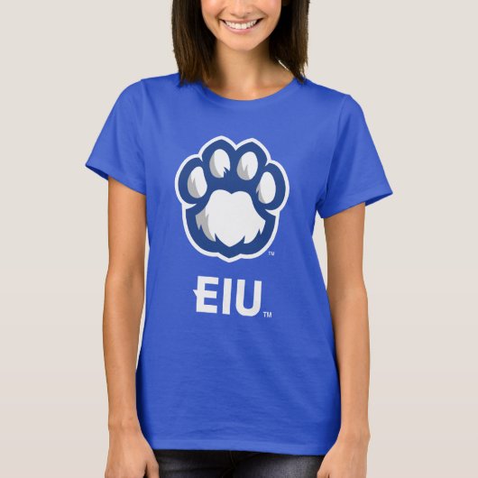 T-shirt Eastern Illinois Panthers Empreinte de patte & EIU (Devant)