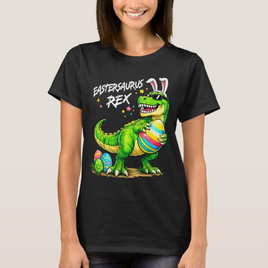 T-shirt Eastersaurus Rex Drôle de dinosaure Pâques T Rex L (Devant)