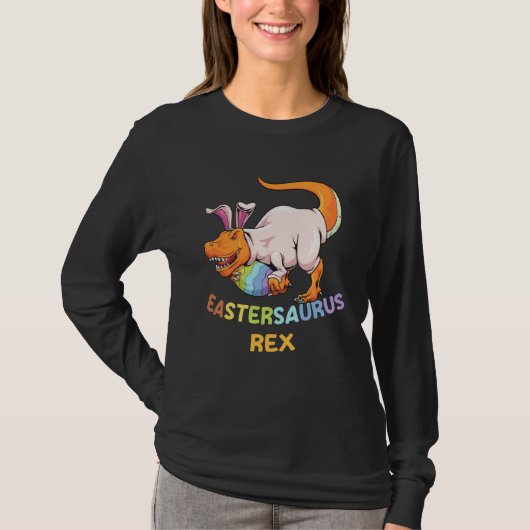 T-shirt Eastersaurus Rex Easter Rex Dinosaur Bunny Kids Di (Devant)