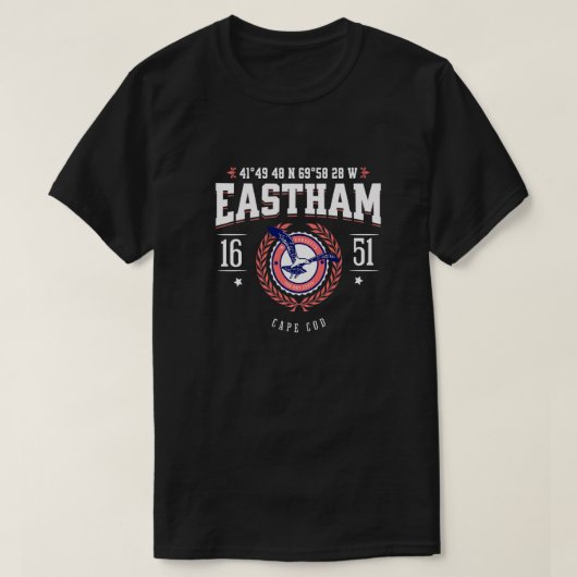 T-shirt Eastham Massachusetts Cape Cod MA Nautical Beach S (Design devant)