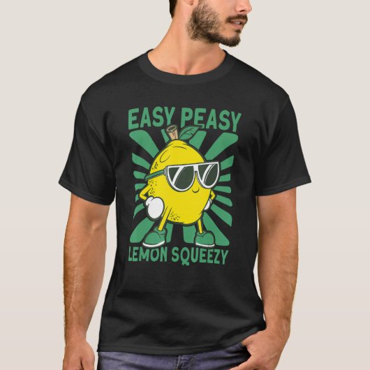 T-shirt Easy Peasy Lemon Squeezy Lemonade Stand Crew (Devant)