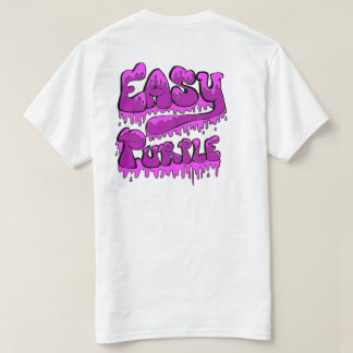 T-shirt Easy Purple Back Design T