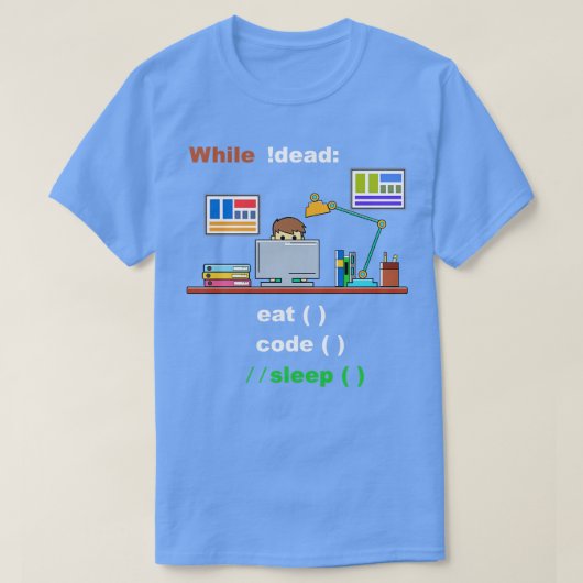 T-shirt Eat Code Sleep Computer Science Python Programmeur (Design devant)