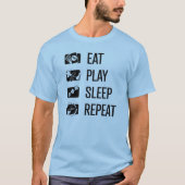 T-shirt Eat-Play-Sleep-Repeat Jeu Blck Mens Shirt (Devant)