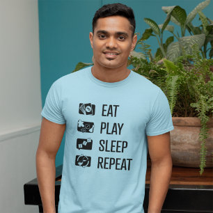 T-shirt Eat-Play-Sleep-Repeat Jeu Blck Mens Shirt