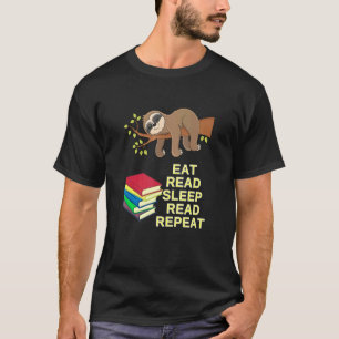 T-shirt Eat Read Sleep Read Repeat Sloth Reading Program