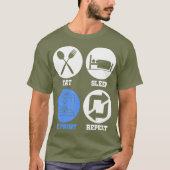 T-shirt Eat Sleep 3D Print Repeat 3D Printing 3D Printer (Devant)