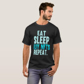 T-shirt Eat Sleep Acheter Nfts Répéter Crypto Trader Block (Devant entier)