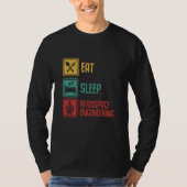 T-shirt Eat Sleep Aerospace Engineering Engineer Graphic (Devant)