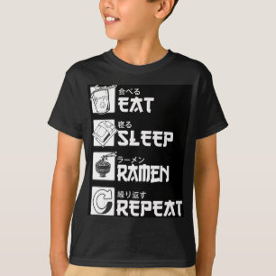 T-shirt Eat Sleep Anime Repeat Venin Idea Cosplayer