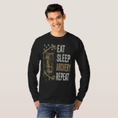 T-shirt Eat Sleep Archery Repeat  Camouflage Bow USA Funny (Devant entier)