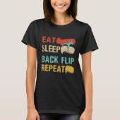 T-shirt Eat Sleep Back Flip Repeat Backflip parkour Class (Devant)