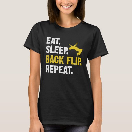 T-shirt Eat Sleep Backflip Repeat  Acrobatic Gymnastics Co (Devant)