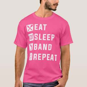 T-shirt Eat Sleep Band Repeat - Marching Band Et Jazz Ban