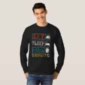 T-shirt Eat Sleep Baseball Repeat Baseball Player  Basebal (Devant entier)