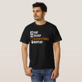 T-shirt Eat Sleep Basketball Player Idea (Devant entier)