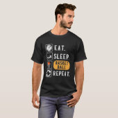 T-shirt Eat Sleep Basketball Repeat Basketball (Devant entier)