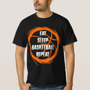 T-shirt Eat Sleep Basketball Répéter l'entraîneur du joueu