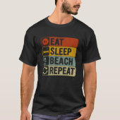 T-shirt Eat Sleep Beach (Devant)