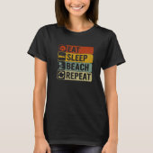 T-shirt Eat Sleep Beach (Devant)