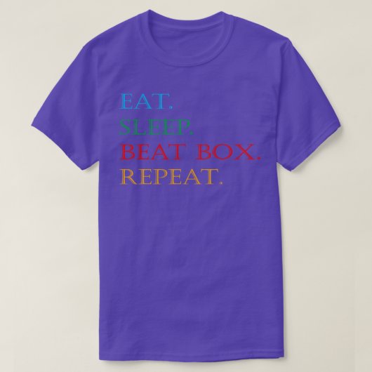 T-shirt Eat Sleep Beatbox Répéter1 (Design devant)