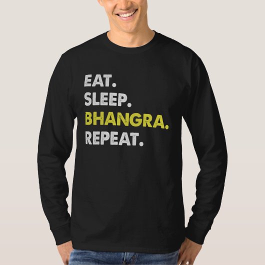 T-shirt Eat Sleep Bhangra Repeat Dancer Fun (Devant)