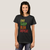 T-shirt Eat Sleep Blox Repeat, Blox Gaming, Funny Blox Cos (Devant entier)